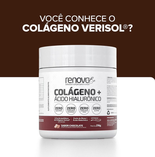 Colageno + Acido Hialurônico + Verisol (Sabor Chocolate) - 216g