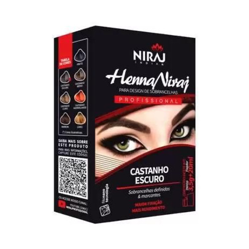 Kit Henna Niraj Castanho Escuro