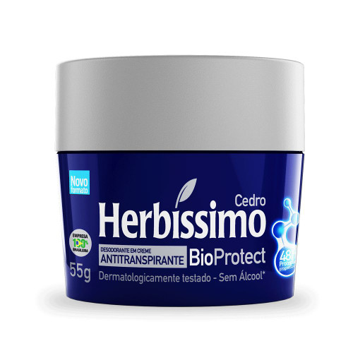 Desodorante Herbíssimo Creme Antitranspirante Bioprotect Cedro  - 55g