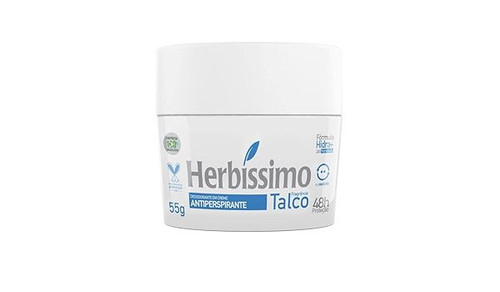 Desodorante Creme Antitranspirante Talco Herbissimo - 55g