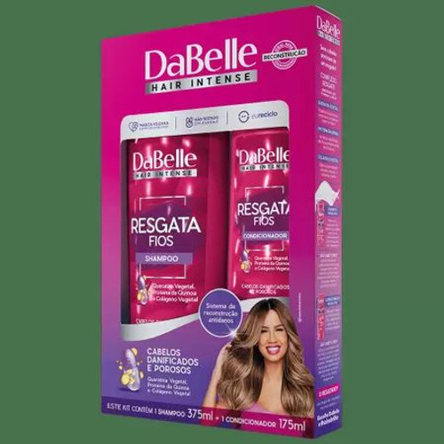 Kit Dabelle Hair Resgata Fios Shampoo 375ml + Condicionador 175ml