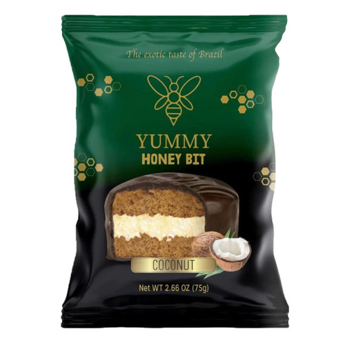 Pão de Mel Recheio de Coco Yummy Honey Bit - 75g