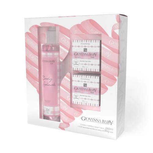 Kit Giovanna Baby Body Splash 260ml + 2 Sabonetes Classic 90g