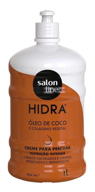 Creme Para Pentear Hidra Óleo De Coco Salon Line - 1L