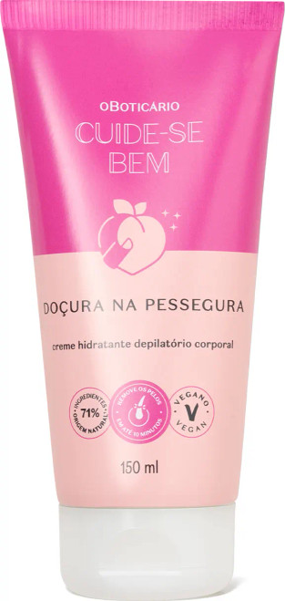 Creme Hidratante Depilatório Corporal Cuide-se Bem Doçura na Pessegura Oboticário - 150ml Creme Hidratante Depilatório Corporal Cuide-se Bem Doçura na Pessegura Oboticário - 150ml