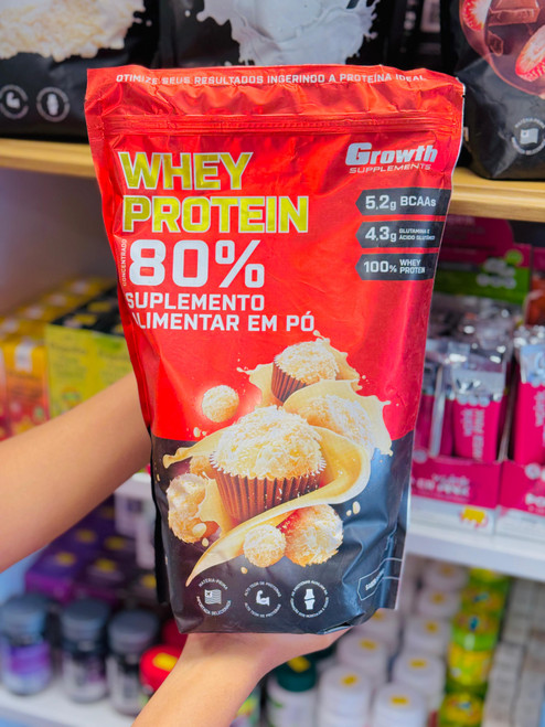 Whey Protein Sabor Beijinho Growth - 1kg Whey Protein Sabor Beijinho Growth - 1kg
