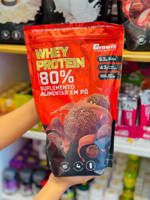 Whey Protein Sabor Brigadeiro Growth - 1kg Whey Protein Sabor Brigadeiro Growth - 1kg