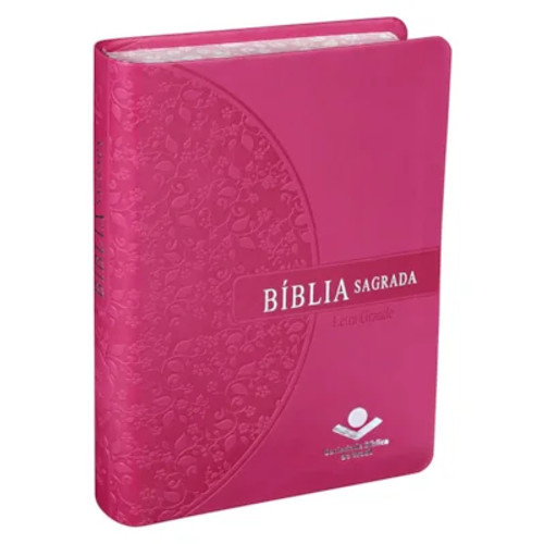 Bíblia Sagrada Letra Grande ARA Capa Rosa Escuro Florida Bíblia Sagrada Letra Grande ARA Capa Rosa Escuro Florida