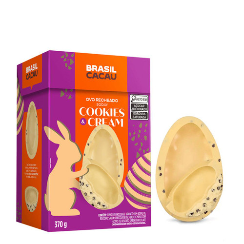 Ovo De Páscoa Cookies and Cream Brasil Cacau - 370g