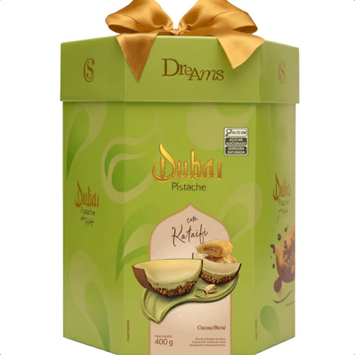Ovo de Páscoa Dubai Pistache com Kataifi Cacau Show - 400g