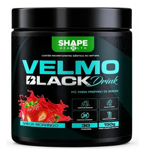 Velmo Black Chá Premium Em Pó Morango - 150g