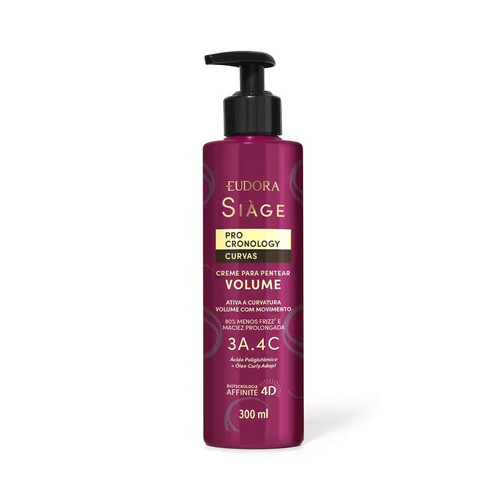Eudora Siàge Creme para Pentear Volume Pro Cronology Curvas - 300ml