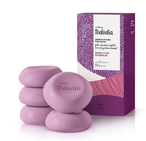 Sabonete Barra Ameixa & Flor De Baunilha Tododia Natura - 5uniX90g
