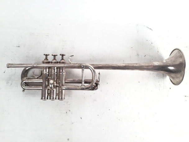Used Evette & Schaeft Buffet Crampon long bell D Trumpet (SN: 4163)