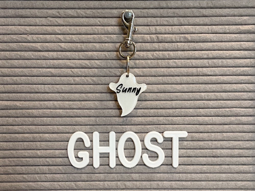 Ghost Shaped Resin Dog Tag