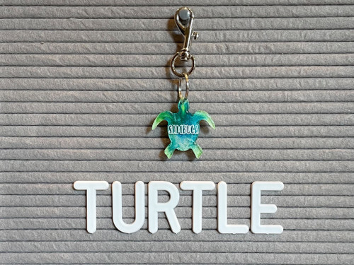 Turtle Shaped Resin Dog Tag