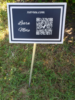 Outdoor QR Code Sign with 24" stake, Barcode Plaque, QR Code Plaque, Scan to Pay, Payment Sign