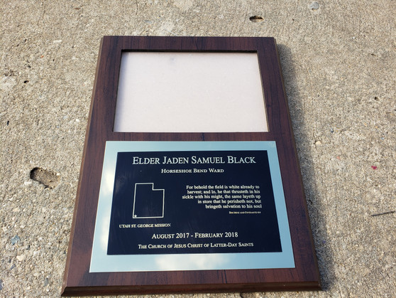 LDS Missionary Plaque