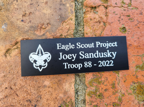 Personalized Eagle Scout Project Name Plate, Boy Scouts Project Plate