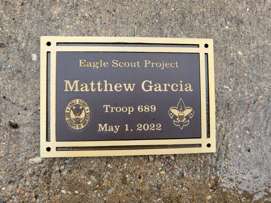 Eagle Scout Project Plaque, Boy Scout Plaque, eagle scout plaque, Cast Aluminum Bench Plaque, Building Plaque, Memorial Plaque, Dedication Plaque, Outdoor Plaque