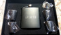 Black Flask Set in Black Presentation Box