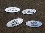 Personalized Engraved Wedding Plastic Name Tags Name Badges, Wedding Party Name Tags, Wedding Gift Name Badges