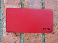 Personalized Engraved Leather Checkbook Cover, Checkbook Wallet