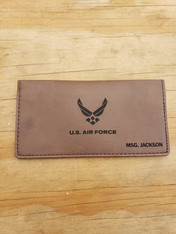 Military Checkbook Cover, Army Checkbook Register, Military Retirement Gift, Checkbook Cover for Women, Check Register, Leather Checkbook