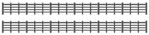 425 OO 4 BAR BLACK LINESIDE FENCING