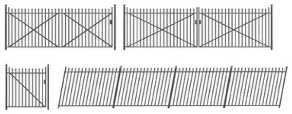 435 OO BLACK GWR SPEAR FENCING