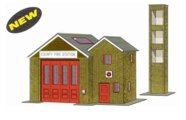 SQB36 OO COUNTRY FIRE STATION CARD KIT