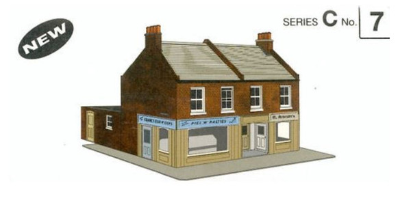 SQC7 OO REDBRICK TERRACE CORNER CARD KIT