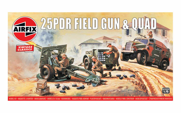 A01305V OO 25PDR FIELD GUN AND QUAD PLASTIC KIT