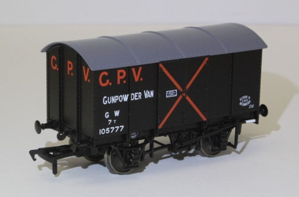 902004 OO 105777 DIA.Z4 GUNPOWDER VAN GWR GREY