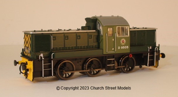 HN1412 OO D9505 CLASS 14 BR GREEN LATE WASP STRIPES