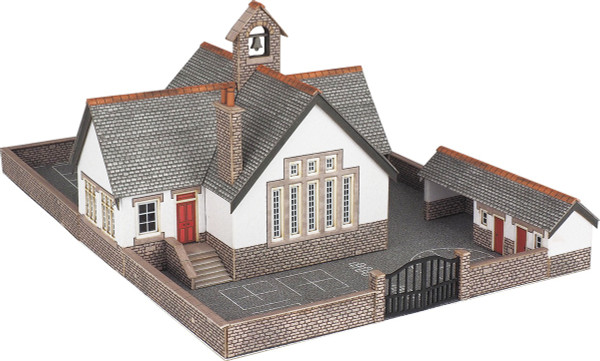 PN153 N SCALE VILLAGE SCHOOL CARD KIT