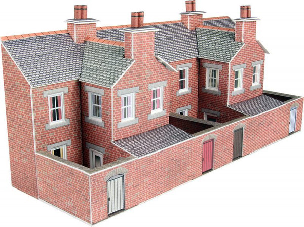 PN176 N LOW RELIEF BRICK TERRACED HOUSE BACKS CARD KIT