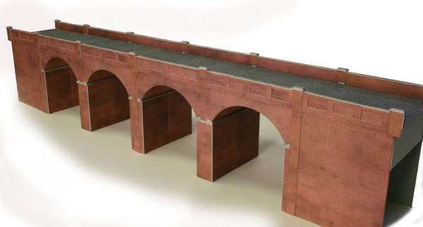 PO240 OO BRICK DOUBLE VIADUCT CARD KIT