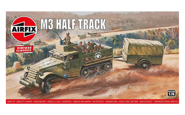 A02318V OO WHITE HALF-TRACK M3A1/1 TON TRAILER PLASTIC KIT