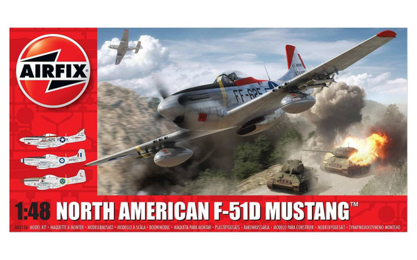 A05136 1/48 NORTH AMERICAN F-51D MUSTANG PLASTIC KIT