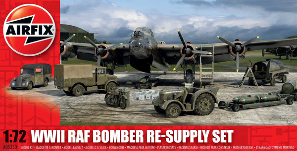 A05330 1/72 WWII RAF BOMBER RE-SUPPLY SET PLASTIC KIT