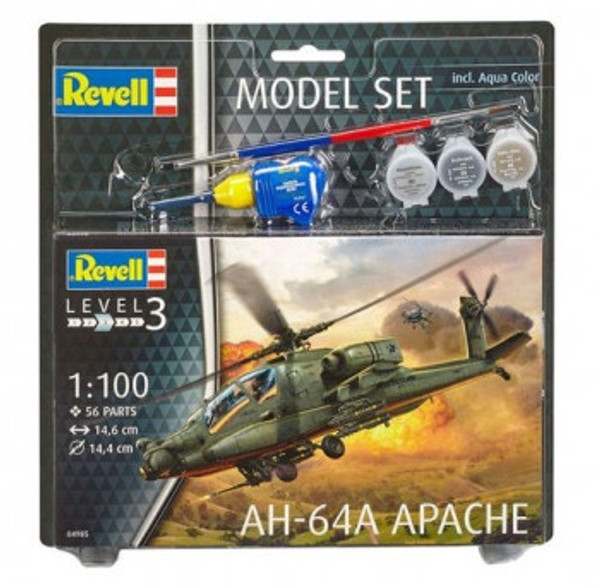 R64985 1/100 AH-64A APACHE MODEL SET PLASTIC KIT