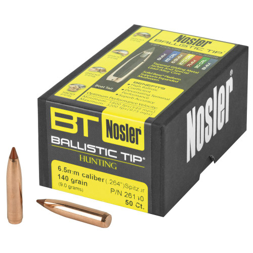 Nosler - Ballistic Tip, 6.5MM, .264, 50, .264 Diameter, 140 Grain