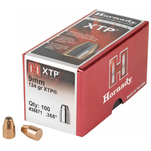 Hornady - XTP, 9MM, .355, 100, .355 Diameter, 124 Grain