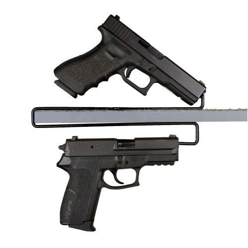 Gun Storage Solutions Over Under Handgun Hangers - 2 pack (4 gun storage)