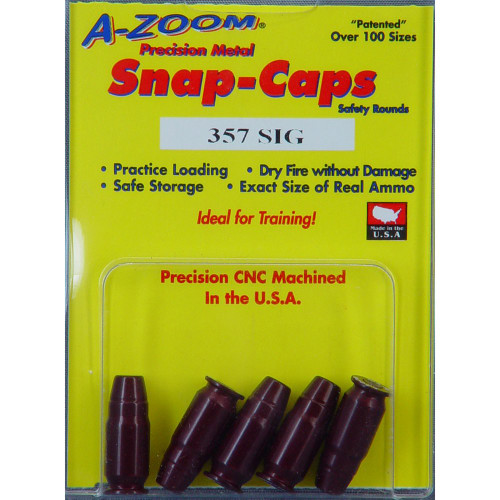 A-Zoom Snap Caps, 357 Sig, 5 Pack
