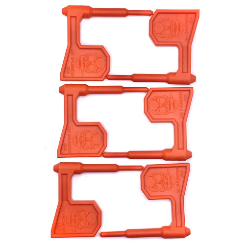 LBE Unlimited Chamber Flag, For Rifles, Plastic Construction, Orange, Pack of 6