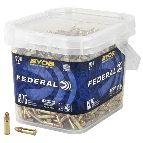 Federal BYOB - 22 LR, 36Gr, Hollow Point, 2750-Round Box