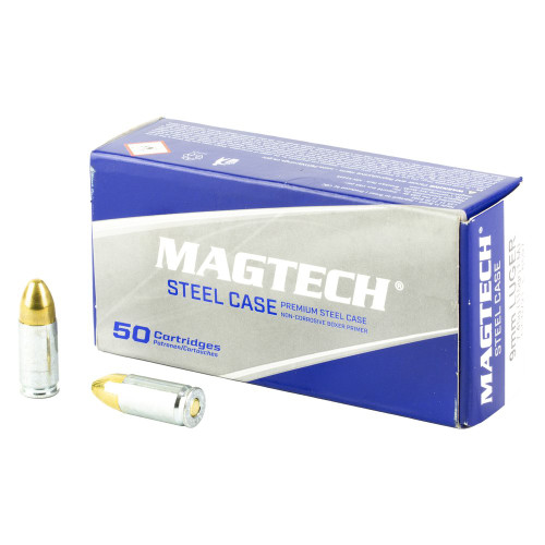 Magtech Steel Case - 9MM, 115Gr, Full Metal Jacket, 50-Round Box