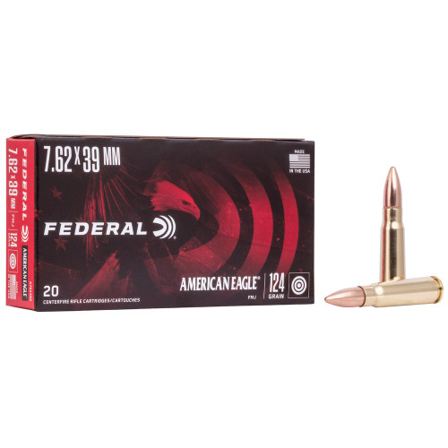 Federal American Eagle - 7.62X39, 124Gr, Full Metal Jacket, 20-Round Box